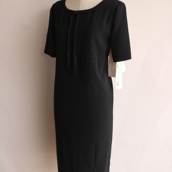 Vintage 1990s Dress, New with Tags Rena Rowan for Saville Black Sheath - Picture 7 of 10